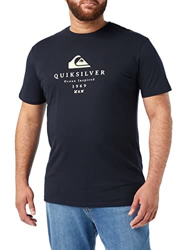 Image of Quiksilver Men's First Fire - T-shirt for Men T shirt, Navy Blazer, S UK