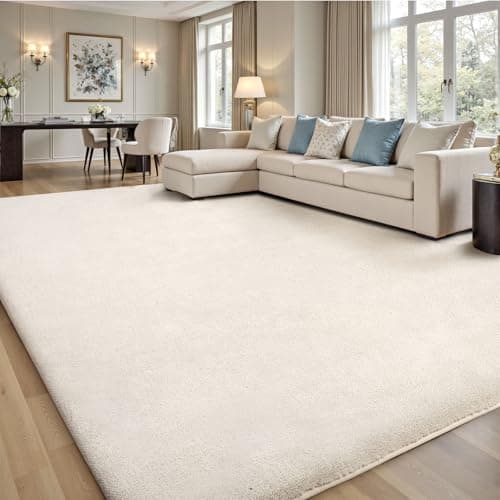 Image of Sour Lemon Carpet Rugs Living Room Large 120x160cm, Grey Rug for Bedroom Washable Area Rugs Anti Slip Fluffy Rug Shaggy Cream Extra Large Carpets for Kids Bedroom Living Room
