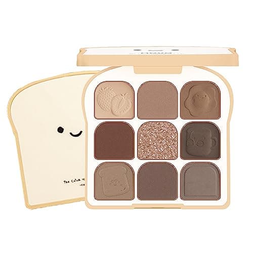 Image of Toast Earth Color Eyeshadow Palette Nine-Color Blush Eyeshadow All-in-One Palette Nine-Grid Color Changing Eye Makeup Soft Silky Powder Highly Colored Smokey Eyeshadow