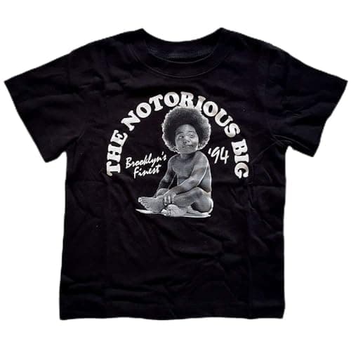 Image of Biggie Smalls Baby Official Childrens Tee T-Shirt Boys Kids 5 Years Black