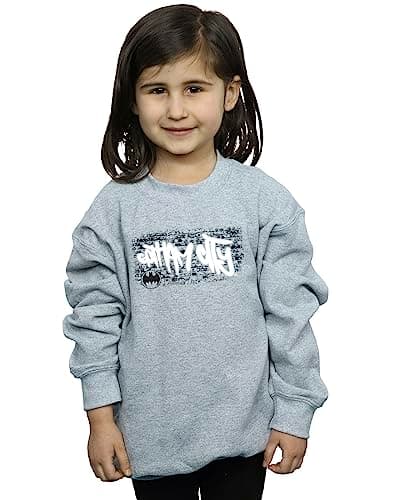Image of DC Comics Girls Batman Gotham City Graffiti Sweatshirt Sport Grey 9-11 Years