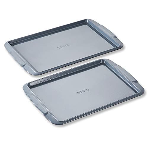 Image of Tower Cerasure 2 Piece Baking Tray Set with Carbon Steel Construction, Graphite, T843071