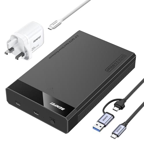 Image of BENFEI 3.5/2.5 Inch SATA HDD/SSD Enclosure, Tool-Free Design, Supports 20TB HDD & UASP