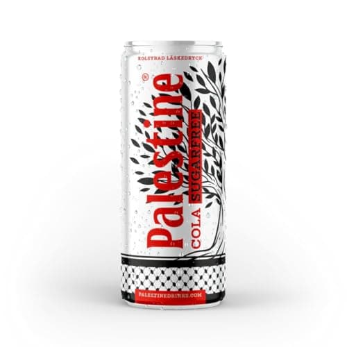 Image of Palestine Cola Sugar Free – Pack of 24 330ml Cans – Fizzy Drinks made with Natural Ingredients – Natural Flavouring with No Added Preservatives – Halal & Vegan – Multi Pack – Liberty for Everyone