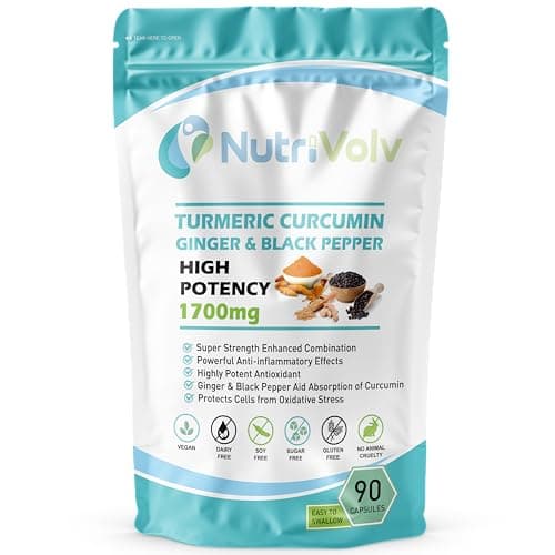 Image of Turmeric Curcumin 1700mg with Ginger & Black Pepper – 90 Vegan Capsules | High Strength Joint Care Supplement | Natural Anti-Inflammatory & Antioxidant for Mobility, Digestion & Immune Health