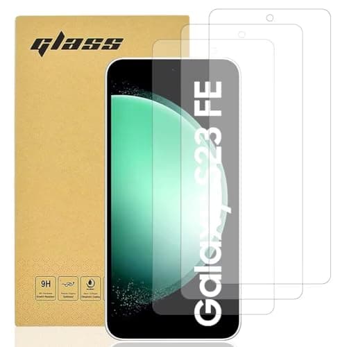 Image of Totill Tempered Glass for Samsung Galaxy S23 FE Screen Protector, [3 Pack] [Easy install] [Case Friendly] [Crystal Clarity] Comfortable Round Edge, Shockproof Scratchproof oilproof Screen Protectors
