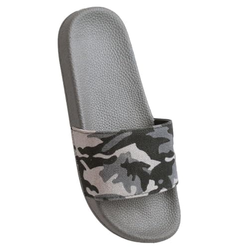 Image of A2Z Mens Summer Pool Sliders Soft Slide - Sliders Men AZ32260 Camo Grey 10
