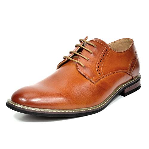 Image of Bruno Marc Men's Classic Oxfords Formal Dress Shoes Brogues Derbys for Business, Wedding and Party,Size 11,Brown,PRINCE-16