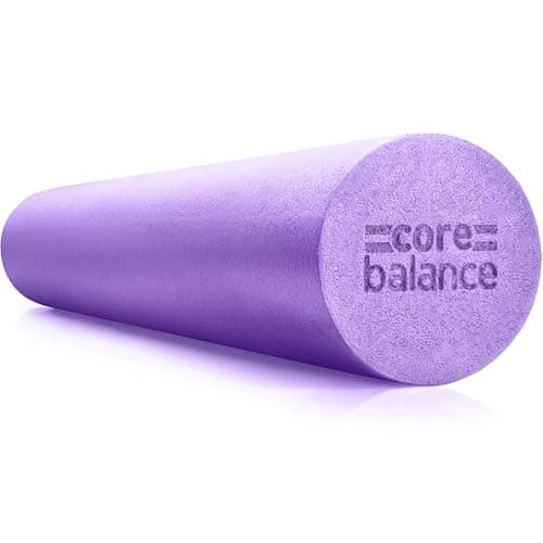 Image of Core Balance Foam Roller Massager 90cm Long Medium Density EPE Muscle Massage (90cm - Purple)