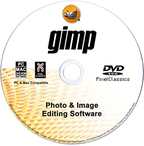 Image of GIMP Photo Editor 2026 on CD Disc | Premium Professional Image Editing Software Compatible with Windows 11 10 8.1 8 7 Vista XP PC 32 & 64-Bit & Mac | Lifetime Licence & No Monthly Subscription