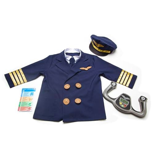 Image of Melissa & Doug Pilot Role Play Costume Set (Frustration-Free Packaging)