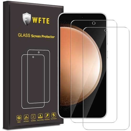 Image of WFTE [2-Pack] Screen Protector for Samsung Galaxy S23 FE/Samsung A54 5G,Anti-Scratch,High Transparency,Anti-fingerprint,Bubble-Free,Dust-Free Premium Screen Protector Tempered Glass For Samsung S23 FE