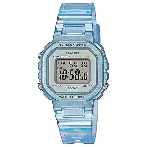 Image of Casio Unisex 30.00mm Quartz Watch with Clear Digital dial and Blue Plastic/Resin Bracelet Strap LA-20WHS-2AEF