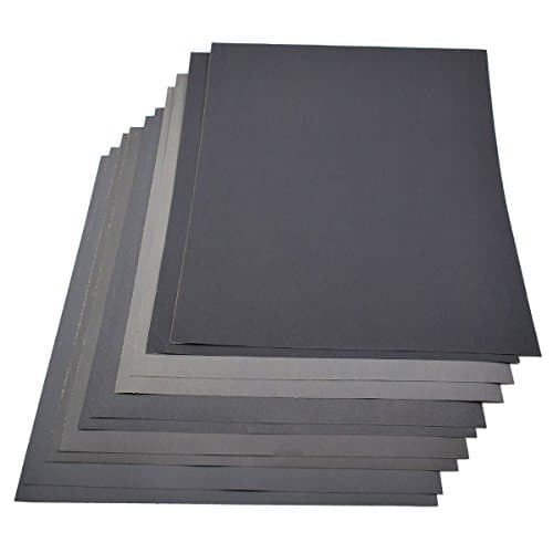 Image of 230 x 280mm Mixed Grits 2 per 800/1000/1200/1500/2000 Sandpaper Dry/Wet Waterproof Paper Pack of 10