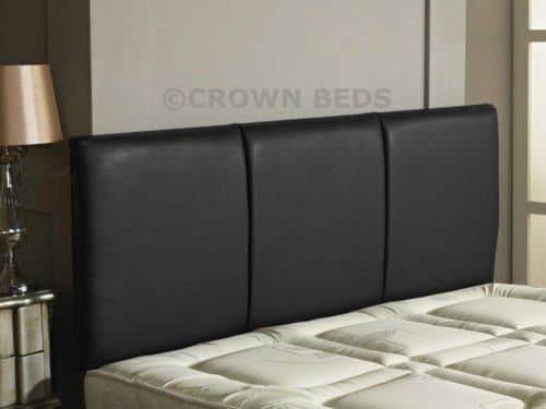 Image of CROWNBEDSUK QUALITY FAUX LEATHER ALTON HEADBOARD IN 2ft6,3ft,4ft,4ft6,5ft,6ft NEW!!!!! (3FT SINGLE, BLACK)