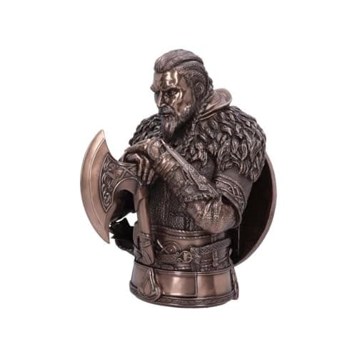 Image of Nemesis Now Assassin's Creed Valhalla Eivor Bust, 31cm, Resin, Bronze, Officially Licensed Assassin's Creed Merchandise, Eivor Bust, Cast in the Finest Resin, Expertly Finished in Bronze