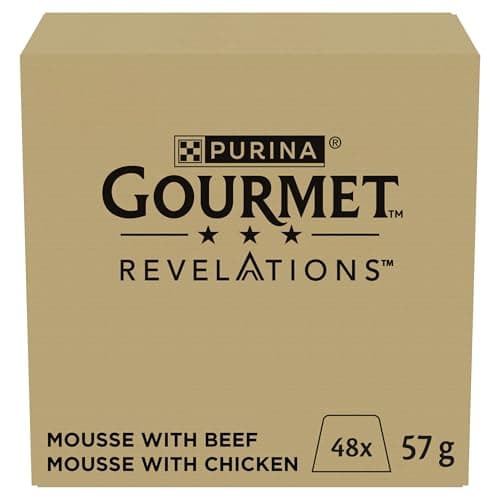 Image of GOURMET Revelations Mousse Chicken and Beef Wet Cat Food 48x57g