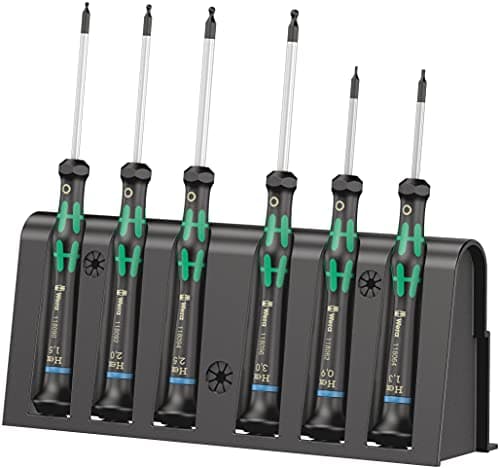 Image of Wera 05118156001 2052/6 Hexagon Kraftform Micro Electronic Screwdriver Set