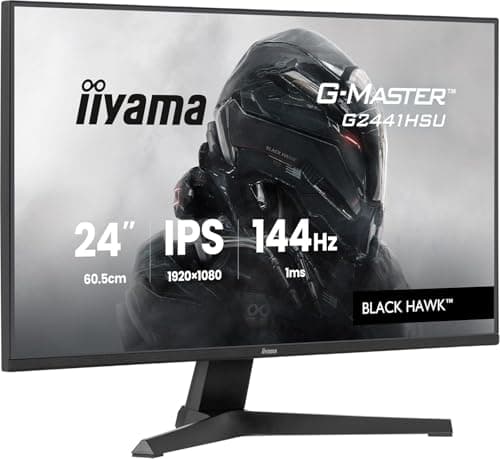 Image of iiyama G-Master G2441HSU-B1 24 inch 144Hz HD Gaming Display, 1ms (MPRT) IPS LCD with Adaptive Sync, 1920 x 1080, HDMI/DP
