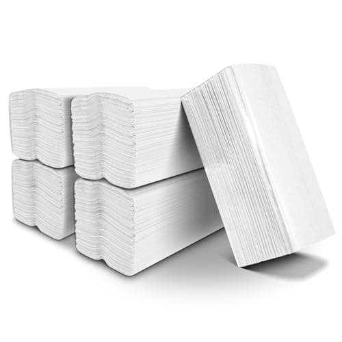 Image of Pack of 810 C-Fold Paper Towels White (5 Sealed Packs of 162) 2Ply Hand Paper Towels Sheets 305mm x 217mm. Easy Pinch Dispenser Compatible | Kitchen, Catering, Bathroom, Restroom, Janitorial