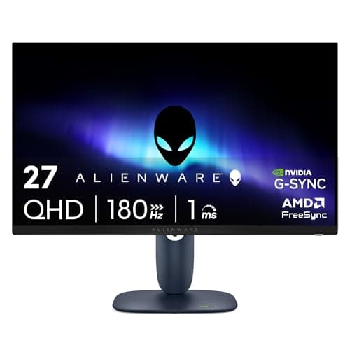 Image of Alienware 27 Gaming Monitor - AW2725DM, QHD (2560x1440), 180Hz, Fast IPS, 1ms, NVIDIA G-SYNC Compatible, AMD FreeSync, 95% DCI-P3, HDR400, DisplayPort, 2 HDMI, 3 USB, 3 Year Warranty