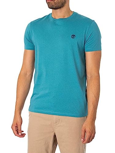Image of Timberland Men's Dunstan River Slim Crew T-Shirt, Dark Denim, M