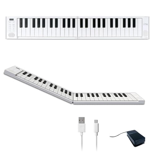 Image of Blackstar BA203012 Carry-on Folding Piano | 49 Keys Portable Piano Keyboard USB MIDI Controller with Built in USB Rechargeable Battery