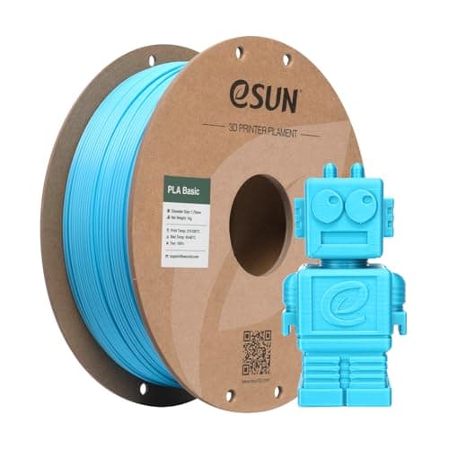 Image of eSUN PLA Filament 1.75mm, PLA Basic Dimensional Accuracy +/- 0.05mm, 1KG Spool (2.2 LBS) Speedy Filament for 3D Printers,Sky Blue