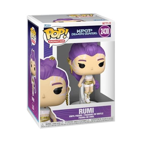 Image of Funko POP! Animation: Netflix - KPOP Demon Hunters - Rumi - 1 in 6 chance of receiving the rare Chase variant (Glow in the Dark) - Styles Vary - Collectable Vinyl Figure - Gift Idea