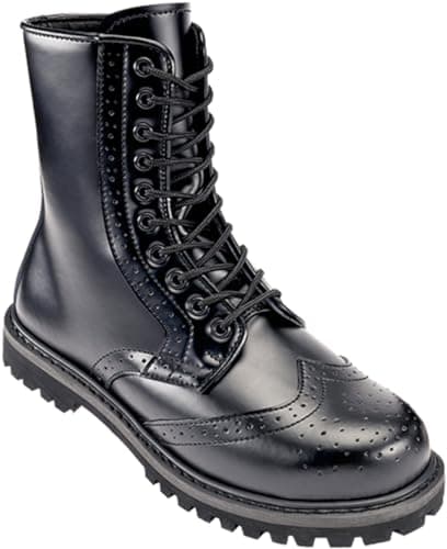 Image of Brandit Budapester Phantom 10 Eyelet Boots, Black, Sizes UK4/EU38 to UK13/EU47, black, 8 UK