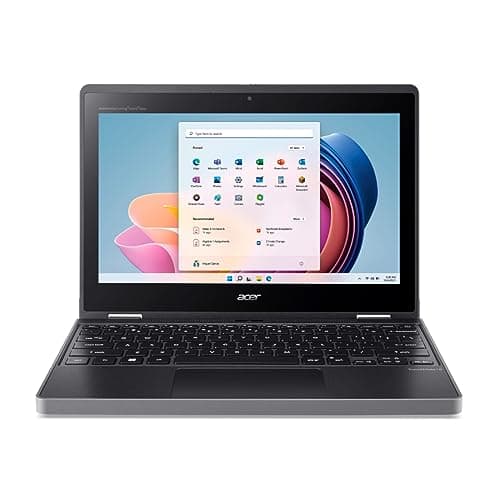 Image of acer TravelMate Spin B3 B311RN-33 TMB311RN-33-C0JS 11.6" Touchscreen Convertible 2 in 1 Notebook - HD - 1366 x 768 - Intel N100 Quad-core (4 Core) - 4 GB Total RAM - 128 GB SSD - Black