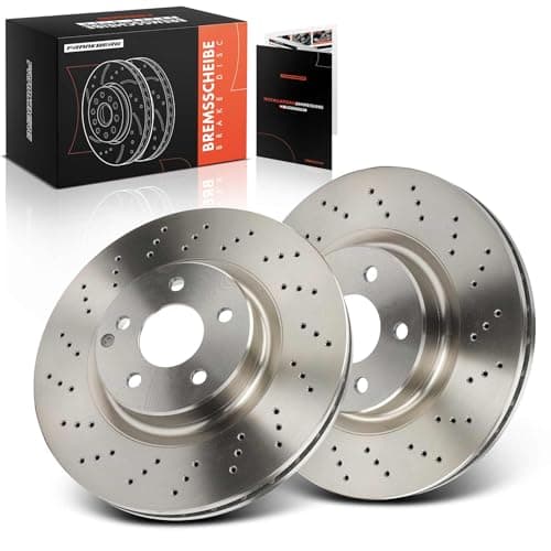 Image of Frankberg Brake Disc Set incl. 2x Discs Front Vented Ø330mm Compatible with SL R230 E-Class W211 E-Class T-Model S211 Replace# 2304210512, 2304210812