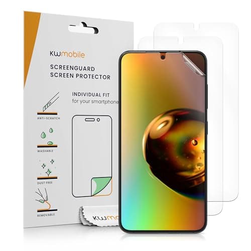 Image of kwmobile Screen Protectors Compatible with Samsung Galaxy S25 Screen Protector - 3x Ultra-Clear Transparent Phone Films