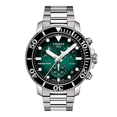 Image of Tissot Seastar 1000 Quartz Chronograph Men's Graded Green Watch T120.417.11.091.01