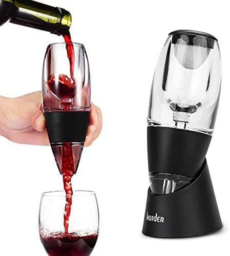 Image of Hotder Wine Aerator, Acrylic Red Wine Decanter Pourer with Base Gift Set for Christmas New Year Party Wine Lover