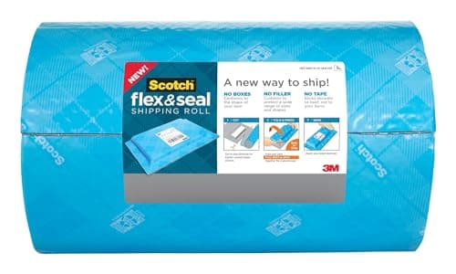 Image of Scotch Flex and Seal Shipping Roll 50 ft x 15 in, Eliminates Time, Supplies, Waste & Space vs. Boxes, Easy Packaging Alternative to Poly Mailers (FS-1550)