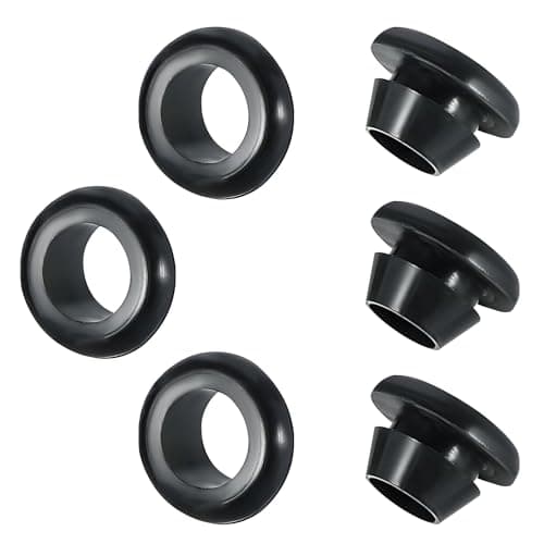 Image of Qrity 20 PCS Rubber Grommet, Electrical Conductor Gasket Ring, Electrical Grommets for Protecting Wires, Plugs and Cables, ID 20mm Mount Dia 25mm