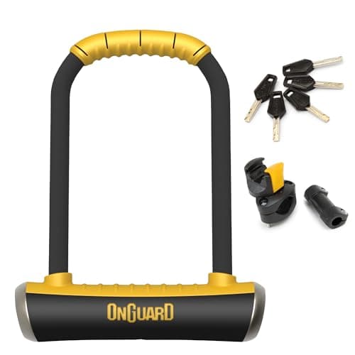 Image of On-Guard Pitbull STD-8003 Keyed Shackle Lock, Black, 11.5 x 23.0 cm
