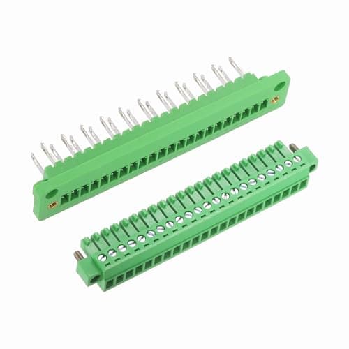 Image of sourcing map 22-Pin 3.5mm Pitch Pluggable Screw Terminal Block Connectors, PA66 300V 8A Through-Wall PCB Terminal Connectors 26-14AWG Cable for DIY Electronics Automation Power Modules