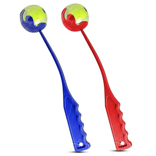 Image of Dog ball Launcher for Dogs Chase Fetch Game Toys for Large Medium Small Dogs Throw Tennis Ball Portable Hands-Free Pick Up and Throwing Play Toy Puppy Exercise &Training 1Pc Small Random Color