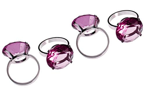 Image of Premier Housewares Diamante Napkin Rings - Set of 4, Purple