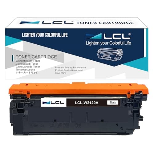 Image of LCL W2120A WITH CHIP Toner Cartridge Replacement for HP 212A W2120A for HP color laserjet enterprise M554 M554dn M555dn M555x MFP M578 M578f M578dn M578c M578z Printer (1 Black)