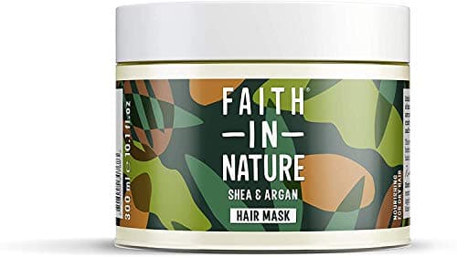 Image of Faith In Nature Organic Shea & Argan Hair Mask, Moisturising for Curly Hair & Dry Scalp, Vegan & Cruelty Free, No SLS, Silicones or Parabens, 300ml (Packing May Vary)