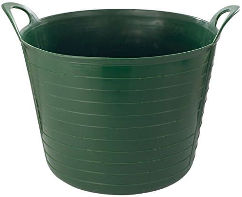 Image of Easy Shopping Large Medium Small Flexi Tub Garden Home Flexible Colour Rubber Storage Container Bucket Polyethylene Flex Tub- MADE IN U.K. (Medium 26 Liter, Green)