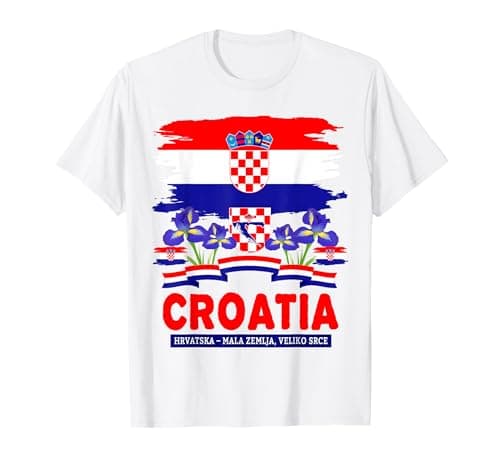 Image of Hrvatska Croatian Flag Outfit Idea for Kids & Croatia Flag T-Shirt