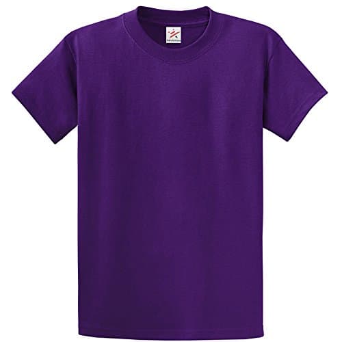 Image of Stars and Stripes Plain Purple T Shirt Unisex Tshirts Purple X Large 100% Rich Soft Cotton T Shirt