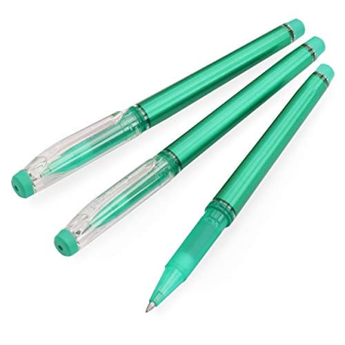 Image of uni-ball TSI UF-222-07 Erasable Gel Ink Rollerball Pen - 0.7mm Nib - Green - 3 Pack