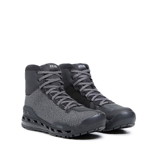 Image of TCX - Climatrek Surround, Breathable and Waterproof Men's Motorcycle Shoes with Gore-Tex Entended Comfort and Gor-Tex Surround Technology, Black/Grey