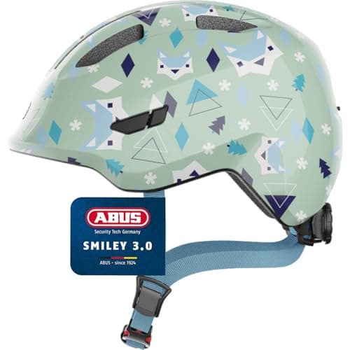 Image of ABUS Smiley 3.0 children's helmet - bike helmet with a low fit, child-friendly designs & space for a pigtail - for girls and boys