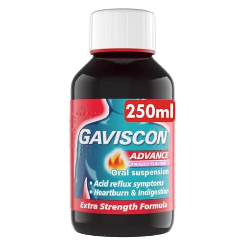 Image of Gaviscon Advance Aniseed Liquid 250ml - Advanced Formula, Fast Heartburn & Indigestion Relief, Convenient Sachets, Antacids for Effective Digestion, Nausea Aid.